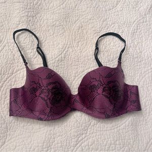 La Senza wireless purple/black bra size 32B‎